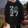Class Of 2027 Cheer Blue Senior 2027 Back To School Graphic Kid Hoodie
