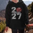 Class Of 2027 Cheer Red Senior 2027 Back To School Graphic Kid Hoodie