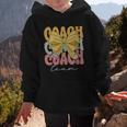Coach Team Groovy Coquette Bow Cute Back To School Graphic Kid Hoodie Coach Team Groovy Coquette Bow Cute Back To School Graphic Kid Hoodie