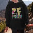 F Is For Fourth Grade Back To School Pencil Bow 4th Grade Graphic Kid Hoodie