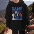 Game On First Grade Boy Baseball Back To School Graphic Kid Hoodie