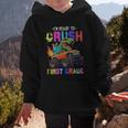 I'm Ready To Crush First Grade Dinosaur Truck Back To School Graphic Kid Hoodie I'm Ready To Crush First Grade Dinosaur Truck Back To School Graphic Kid Hoodie