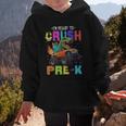I'm Ready To Crush Pre-k Dinosaur Truck Back To School Boys Graphic Kid Hoodie I'm Ready To Crush Pre-k Dinosaur Truck Back To School Boys Graphic Kid Hoodie