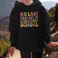 My Last First Day Of Elementary School Groovy Back To School Graphic Kid Hoodie My Last First Day Of Elementary School Groovy Back To School Graphic Kid Hoodie