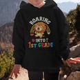 Roaring Into First Grade Lion 1st Grade Back To School Graphic Kid Hoodie