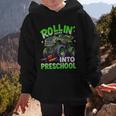 Rollin' Into Preschool Monster Truck Back To School Boys Graphic Kid Hoodie Rollin' Into Preschool Monster Truck Back To School Boys Graphic Kid Hoodie