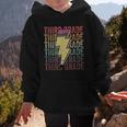 Third Grade Lightning Bolt Pencil 1st Day Of Back To School Graphic Kid Hoodie