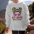 6th Grade Here I Come Messy Bun Hair Back To School Girls Graphic Kid Hoodie