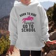 Born To Riding Forced To Go To School Back To School Graphic Kid Hoodie