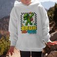 Bruh We Back Kindergarten Back To School Gamer Dabbing Boy Graphic Kid Hoodie