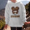 Hello 5th Grade Messy Hair Bun Girl Back To School First Day Graphic Kid Hoodie Hello 5th Grade Messy Hair Bun Girl Back To School First Day Graphic Kid Hoodie