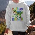Roaring Into Kindergarten DinosaurRex Back To School Boys Performance Graphic Kid Hoodie Roaring Into Kindergarten DinosaurRex Back To School Boys Performance Graphic Kid Hoodie
