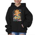 Back To School Lion School Bus 100 Days Of School Graphic Kid Hoodie