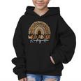 Back To School Wild About Kindergarten Leopard Rainbow Graphic Kid Hoodie
