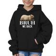 Bruh We Back To School Capybara First Day Of School Graphic Kid Hoodie
