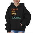 Chaos But Make It Academic Retro Back To School Graphic Kid Hoodie