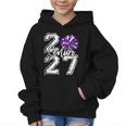 Class Of 2027 Cheer Purple Senior 2027 Back To School Graphic Kid Hoodie Class Of 2027 Cheer Purple Senior 2027 Back To School Graphic Kid Hoodie