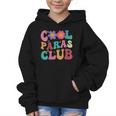 Cool Paras Club Paraprofessional Groovy Back To School Graphic Kid Hoodie Cool Paras Club Paraprofessional Groovy Back To School Graphic Kid Hoodie