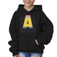 Cute Yellow School Pencil Alphabet Letter A Back To School Graphic Kid Hoodie