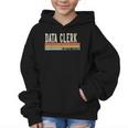 Data Clerk Week Retro Vintage Back To School Day Graphic Kid Hoodie Data Clerk Week Retro Vintage Back To School Day Graphic Kid Hoodie