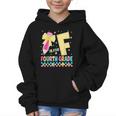 F Is For Fourth Grade Back To School Pencil Bow 4th Grade Graphic Kid Hoodie