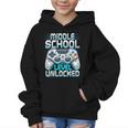 First Day Of Middle School Level Unlocked Back To School Graphic Kid Hoodie First Day Of Middle School Level Unlocked Back To School Graphic Kid Hoodie