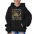 First Grade Graduation Dinosaur Dino Back To School Student Graphic Kid Hoodie First Grade Graduation Dinosaur Dino Back To School Student Graphic Kid Hoodie