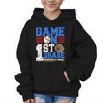 Game On First Grade Boy Baseball Back To School Graphic Kid Hoodie