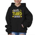 Hello Third Grade Sunflower 3rd Grade Vibes Back To School Graphic Kid Hoodie