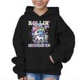Kindergarten Back To School First Day Girls Rollin Unicorn Graphic Kid Hoodie Kindergarten Back To School First Day Girls Rollin Unicorn Graphic Kid Hoodie