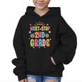 Next Stop 2nd Grade Groovy Retro Second Grade Back To School Graphic Kid Hoodie Next Stop 2nd Grade Groovy Retro Second Grade Back To School Graphic Kid Hoodie
