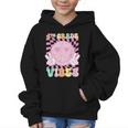 Pink 4th Grade Vibes Smile Face Back To School Fourth Grade Graphic Kid Hoodie