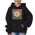 Retro 4th Grade Daisy Colorful Back To School Fourth Grade Graphic Kid Hoodie