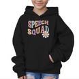 Retro Speech Squad Back To School Speech Therapist SLP Graphic Kid Hoodie