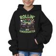 Rollin Into Kindergarten Monster Truck Back To School Graphic Kid Hoodie Rollin Into Kindergarten Monster Truck Back To School Graphic Kid Hoodie