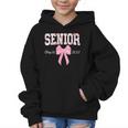 Senior 2027 Floral Pink Bow Back To School Class Of 2027 Graphic Kid Hoodie Senior 2027 Floral Pink Bow Back To School Class Of 2027 Graphic Kid Hoodie
