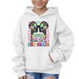 Back To School Bruh I'm In 2nd Grade Cute Girls Messy Bun Graphic Kid Hoodie