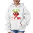Back To School Reading Is My Jam School Librarian Premium Tri-Blend Graphic Kid Hoodie