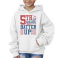 Baseball Fifth Grade Back To School 5th Grade Batter Up Graphic Kid Hoodie