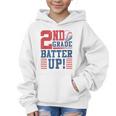 Baseball Second Grade Back To School 2nd Grade Batter Up Graphic Kid Hoodie