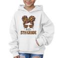 Hello 5th Grade Messy Hair Bun Girl Back To School First Day Graphic Kid Hoodie Hello 5th Grade Messy Hair Bun Girl Back To School First Day Graphic Kid Hoodie
