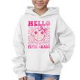 Hello Fifth Grade Coquette Bow Back To School 5th Grade Girl Graphic Kid Hoodie Hello Fifth Grade Coquette Bow Back To School 5th Grade Girl Graphic Kid Hoodie