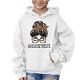 HR Director Leopard Messy Bun Appreciation Back To School Performance Graphic Kid Hoodie HR Director Leopard Messy Bun Appreciation Back To School Performance Graphic Kid Hoodie