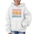Librarian Retro Find Me At The Library Back To School Graphic Kid Hoodie Librarian Retro Find Me At The Library Back To School Graphic Kid Hoodie