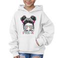 Little Miss Pre-K Girls Back To School Messy Bun Performance Graphic Kid Hoodie Little Miss Pre-K Girls Back To School Messy Bun Performance Graphic Kid Hoodie