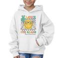 Peace Love 4th Grade Cute Smile Face Back To School Girls Graphic Kid Hoodie