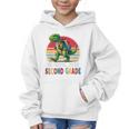 Roaring Into Second Grade T-Rex Back To School 2nd Grade Premium Tri-Blend Graphic Kid Hoodie