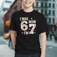 Baseball 7th Birthday 6 7 Years Old I Was 6 Now I'm 7 Graphic Youth