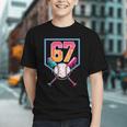 Baseball Ice Cream Drip Number 67 Player 67th Birthday Men Graphic Youth Baseball Ice Cream Drip Number 67 Player 67th Birthday Men Graphic Youth