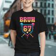 Bruh Baseball Ice Cream Drip Number 67 Player 67th Birthday Graphic Youth